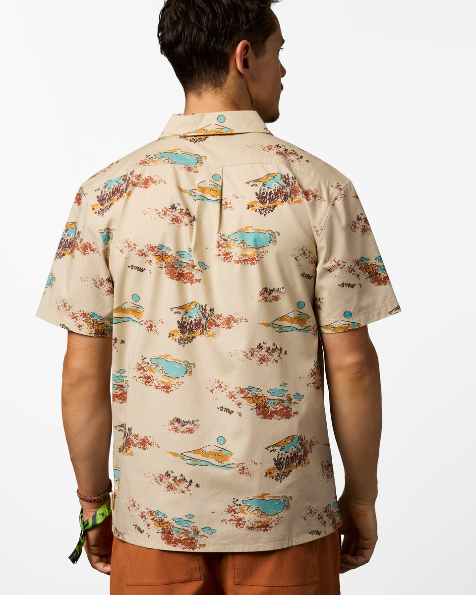 Estival Button Up Shirt - Print - Men's - Mt Cotopaxi Cream - US 2889