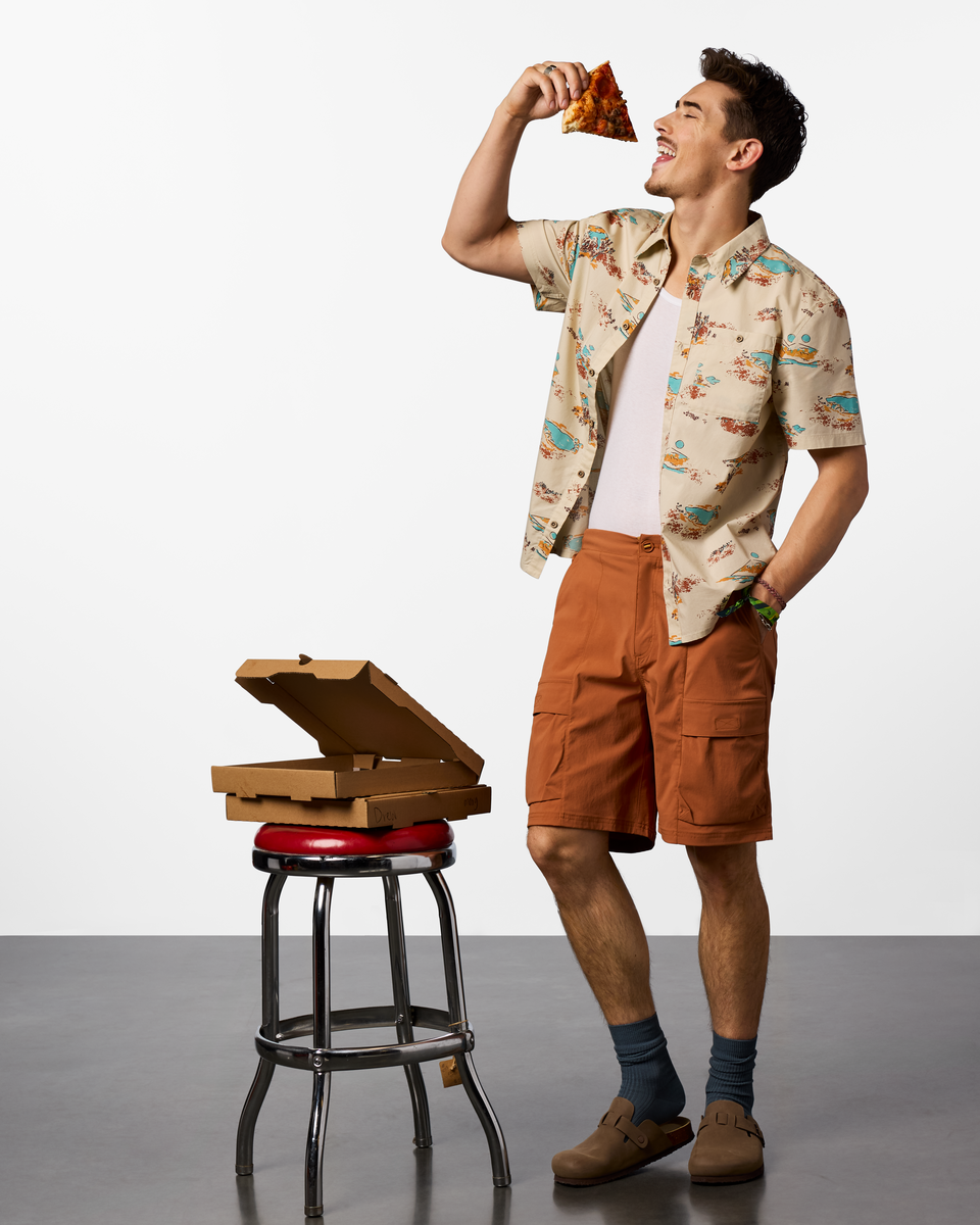 Estival Button Up Shirt - Print - Men's - Mt Cotopaxi Cream - US 2889