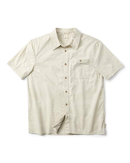 Estival Button Up Shirt - Print - Men's - Waves Mineral - US 4362
