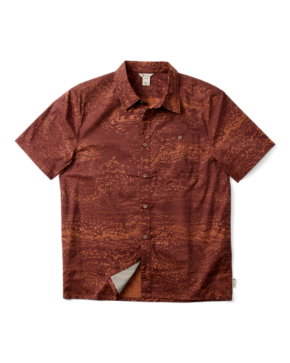 Estival Button Up Shirt - Print - Men's - Waves Sepia - US 0911