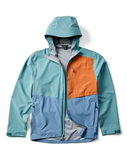 Impermeo 3L Hooded Shell Jacket - Men's - Everglade/Steel Blue - US 0384