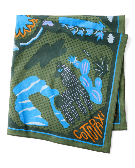 Organic Cotton Bandana - Llama Camp Bandana - US 8215