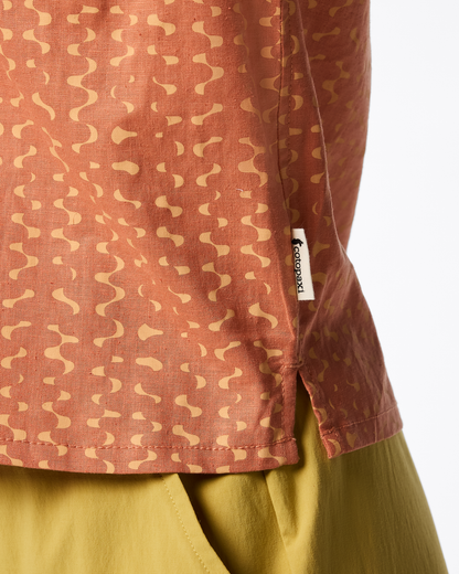 Afuera Button Up Shirt - Print - Women's - Shimmer Cantaloupe - US 5804