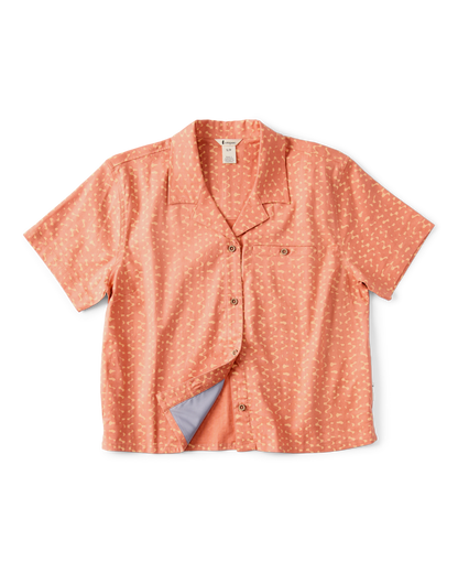 Afuera Button Up Shirt - Print - Women's - Shimmer Cantaloupe - US 5804