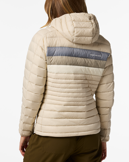 Fuego Down Hooded Jacket - Women's - Cream Stripes - US 4254